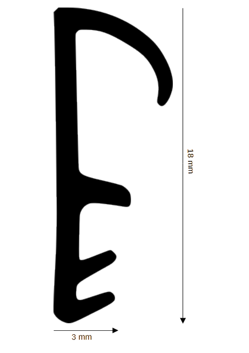 Dichtung für Holzelemente DH RF 8