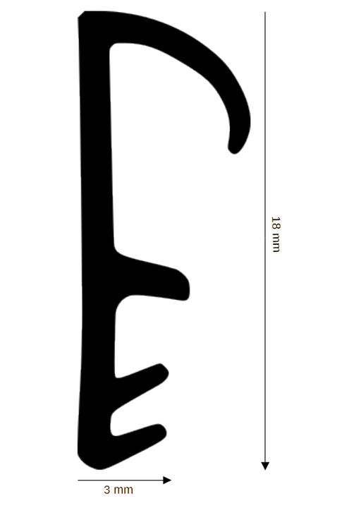 Dichtung für Holzelemente DH RF 8