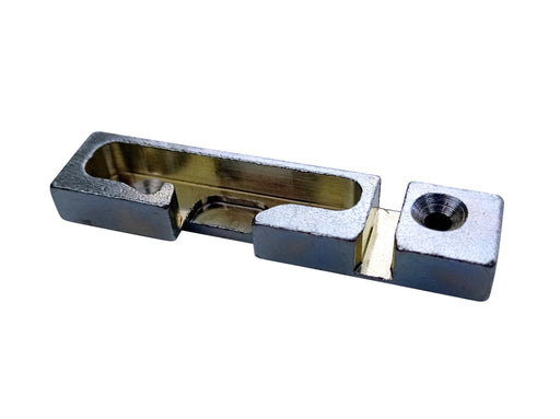 Kippschließstück / Kippschließblech passend für Roto R509 E44- kein Original, schmaler Rücken, links, 77 x 17 mm, silber,  Qualitätsnachbau in Industriequalität