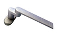 Schüco Türgriff 240156, gekröpft, f. Rohrrahmentüren und Türschlösser, silber